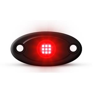 Universal Aluminium 9-LED Rocklights (Red)
