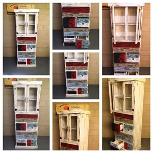 Kitchen Cupboard Farmhouse series Free standing 1900 with doors and drawers Vintage