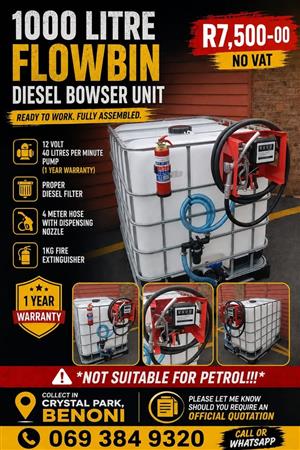 1000 Liter Flowbin Diesel Bowser