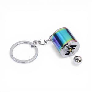 Keyring with Anodized 6-Speed Gearbox Design