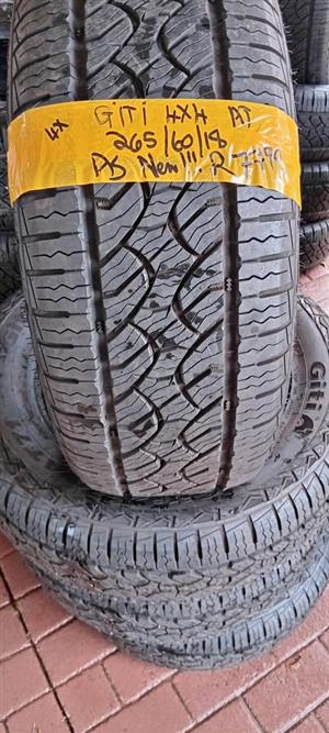 4x Giti As NEW! 4x4 AT tyres 18