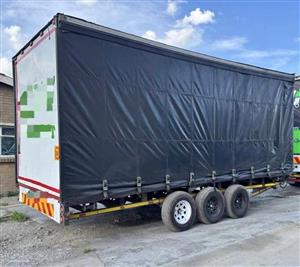 2024 Bahrain triaxle drawbar trailer for sale, 6m length 2.2m height.