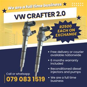VW CRAFTER 2.0 INJECTORS FOR SALE WITH WARRANTY 