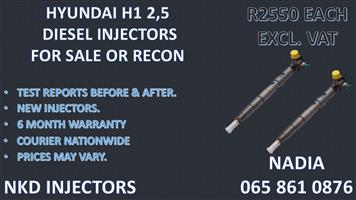 DIESEL INJECTORS FOR SALE FOR HYUNDAI H1 DELPHI