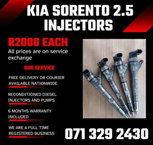 KIA  INJECTORS FOR SALE WITH WARRANTY 