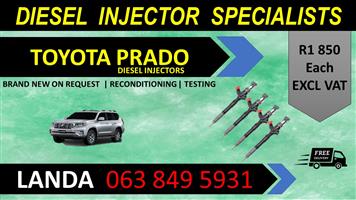 TOYOTA PRADO DIESEL INJECTORS FOR SALE OR RECON WITH WARRANTY 