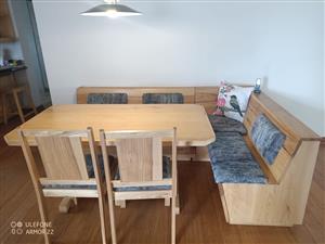 Solid Candanadian Corner Dinning Set 