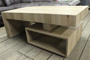LIGHT BROWN 2PC WOODEN COFFEE TABLE(S067488A)