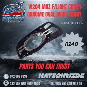  NEW Mercedes-Benz W204 Front Light Cover – Chrome Oval Right Front