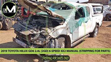 2019 Toyota Hilux 2.4L GD-6 Diesel 4X2 6-SPEED MANUAL (STRIPPING FOR PARTS) MV0765