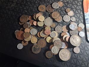 Old coin and notes