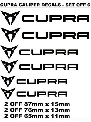 SEAT Cupra brake caliper stickers decals badges