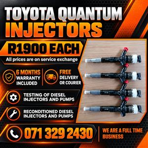 TOYOTA QUANTUM INJECTORS FOR SALE WITH WARRANTY 