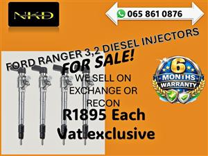 FORD RANGER 3.2 DIESEL INJECTORS FOR SALE WITH WARRANTY HOEDSPRUIT