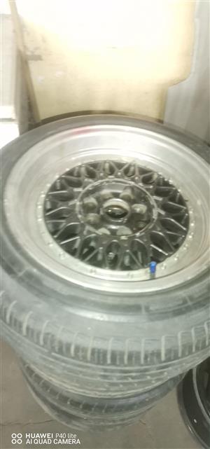 Bbs rims and tyres 195/55 15ich 