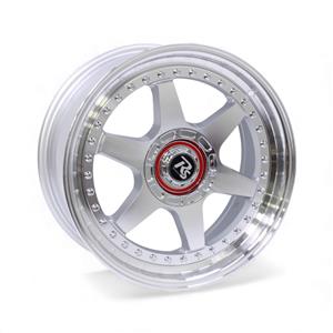 17″ EWT Chevy 4×100 & 4×114 Silver Machine Face With Rivets Alloy Wheels