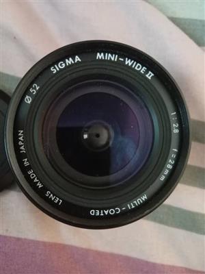 SIGMA MINI WIDE II 1:28 f=28mm Multi coated lens for camera for sale Pretoria