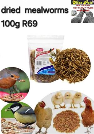 Dried mealworms for pets