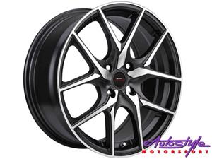 15″ A-Line Tatum 4/100 BKMF Alloy Wheels