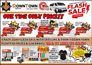 Flash Sale at Downtown Spares!