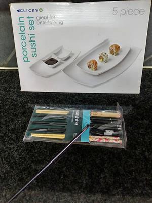 NEW Porcelain Sushi Set with Sticks