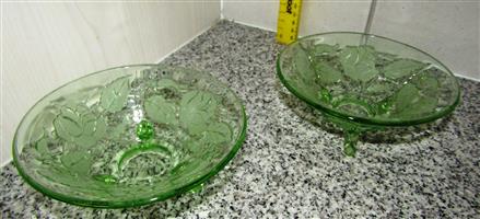 Decorative Glass Bowls x 2
