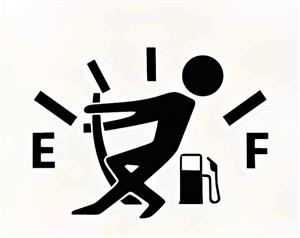 Waterproof "Low Fuel" Fun Car Decal