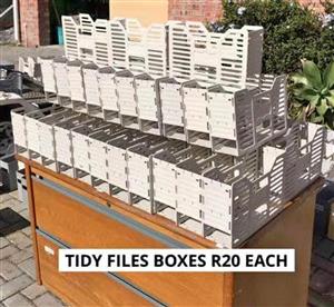 PLASTIC TIDY FILING BOXES