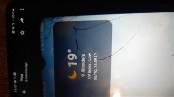 Samsung galaxy A12 Blue 64gig  screen cracked but still 100% fully functional 