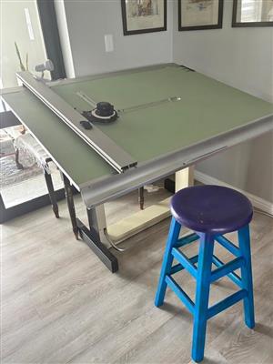 A0 Drawing Board with Rulers & Chair - Good Condition in Still Bay