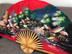 Authentic Oriental / Chinese large decor fan