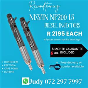 Nissan NP200 1.5 Diesel Injectors for sale on service exchange or to recon
