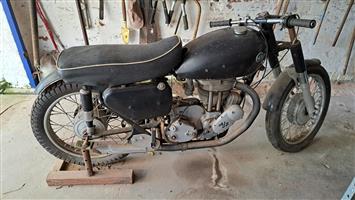 1956 AJS 18S 500cc motorcycle. Ideal restoration project bike