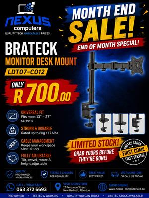 ️ Brateck Monitor Desk Mount  Model: LDT07-C012