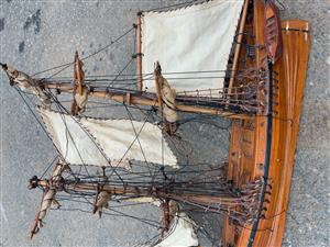 Sailing Boats x2 wooden 