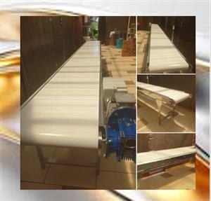 500mm wide, stainless steel legs.