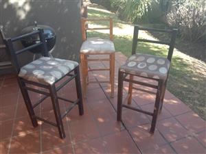Three used Bar stools