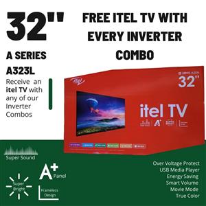 Limited Time Offer Buy an Inverter Combo and get a FREE 32" itel Flatscreen TV