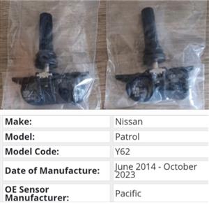 Nissan Patrol TPMS tyre pressure monitor sensors 