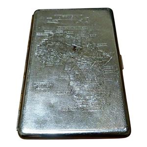Vintage Map of Africa Cigarette Case