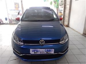 2017 VW POLO 1.2TSI Auto Blue color petrol Sunroof Leather seat  LCD Screen  