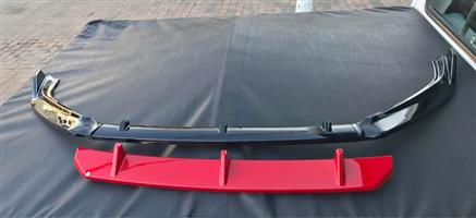 Special Polo 6 , polo 7 gloss black front spoiler