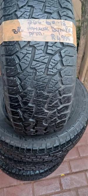 Set of 4x Hankook Dynapro ATM tyres 
