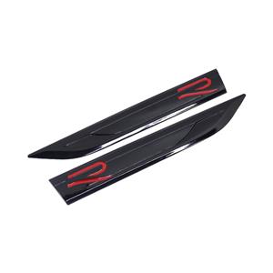 R Mk8 Black & Red Fender Badges (20x3cm)