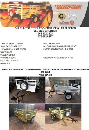 1.8M UTILITY TRAILERS FOR SALE BUILT BRAND NEW