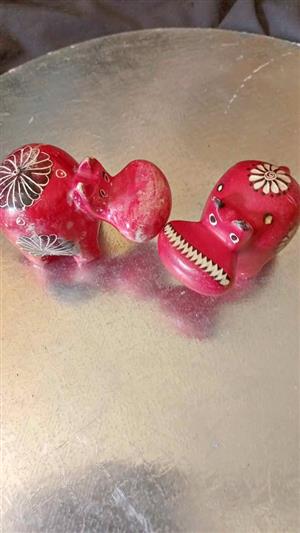 Kisii soapstone hippos