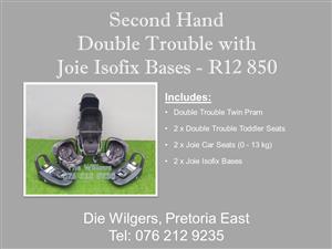 Second Hand Double Trouble with Joie Isofix Bases