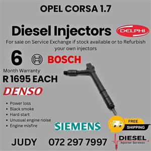 Opel Corsa 1.7 Diesel Injector for sale on service exchange or to recon