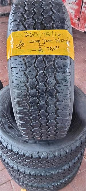 Set of 4x Good Year Wrangler AT 16 bakkie/ Cruiser