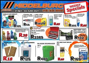 Weekly Specials now on at Middelburg Midas -Sparesworld!